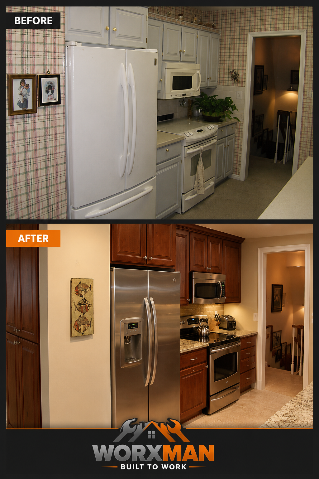 Before and after Millcreek kitchen renovation